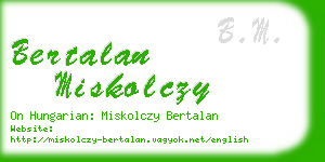 bertalan miskolczy business card